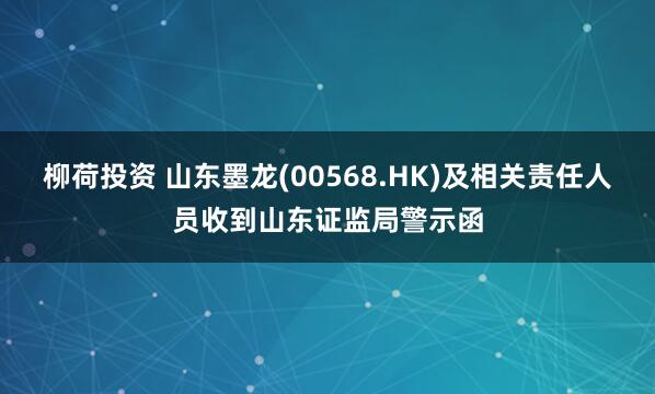 柳荷投资 山东墨龙(00568.HK)及相关责任人员收到山东证监局警示函
